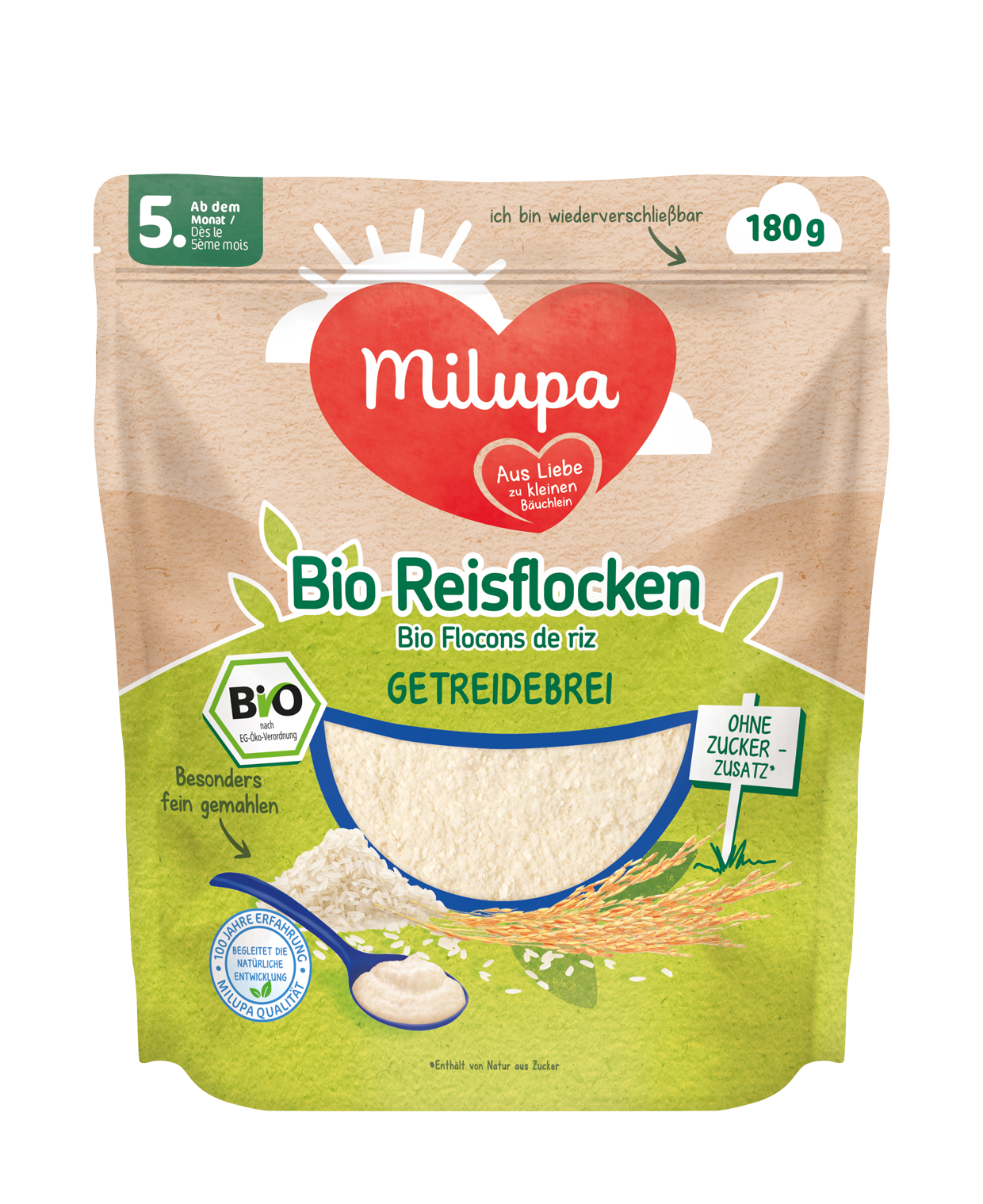 Milupa BIO Getreidebrei Reisflocken