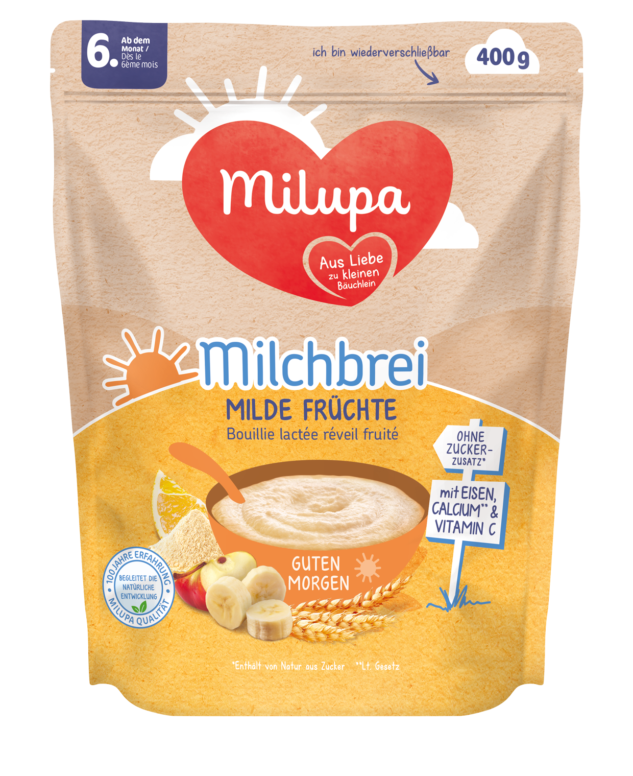 Milupa Milchbrei Milde Früchte