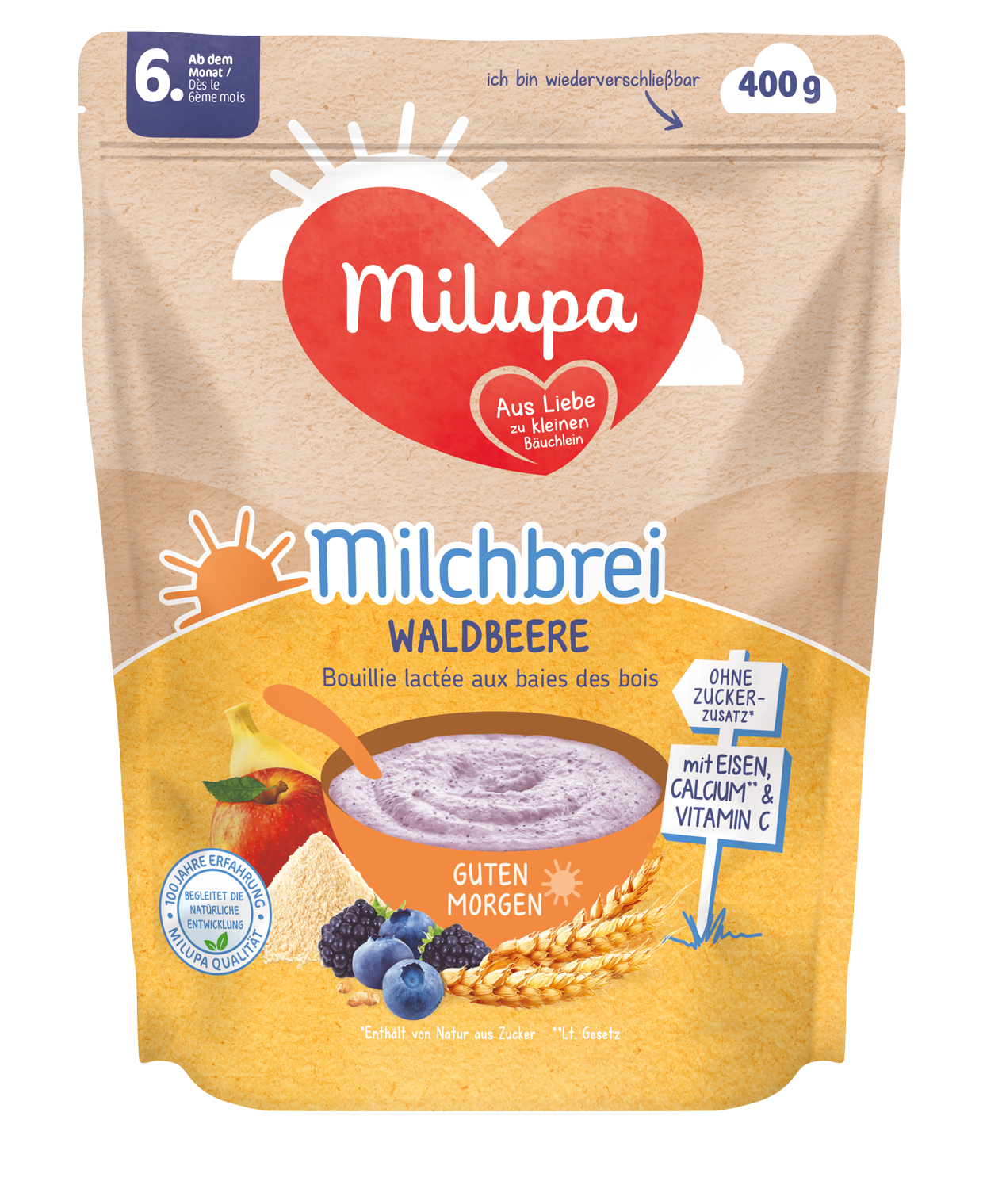 Milupa Milchbrei Waldbeere